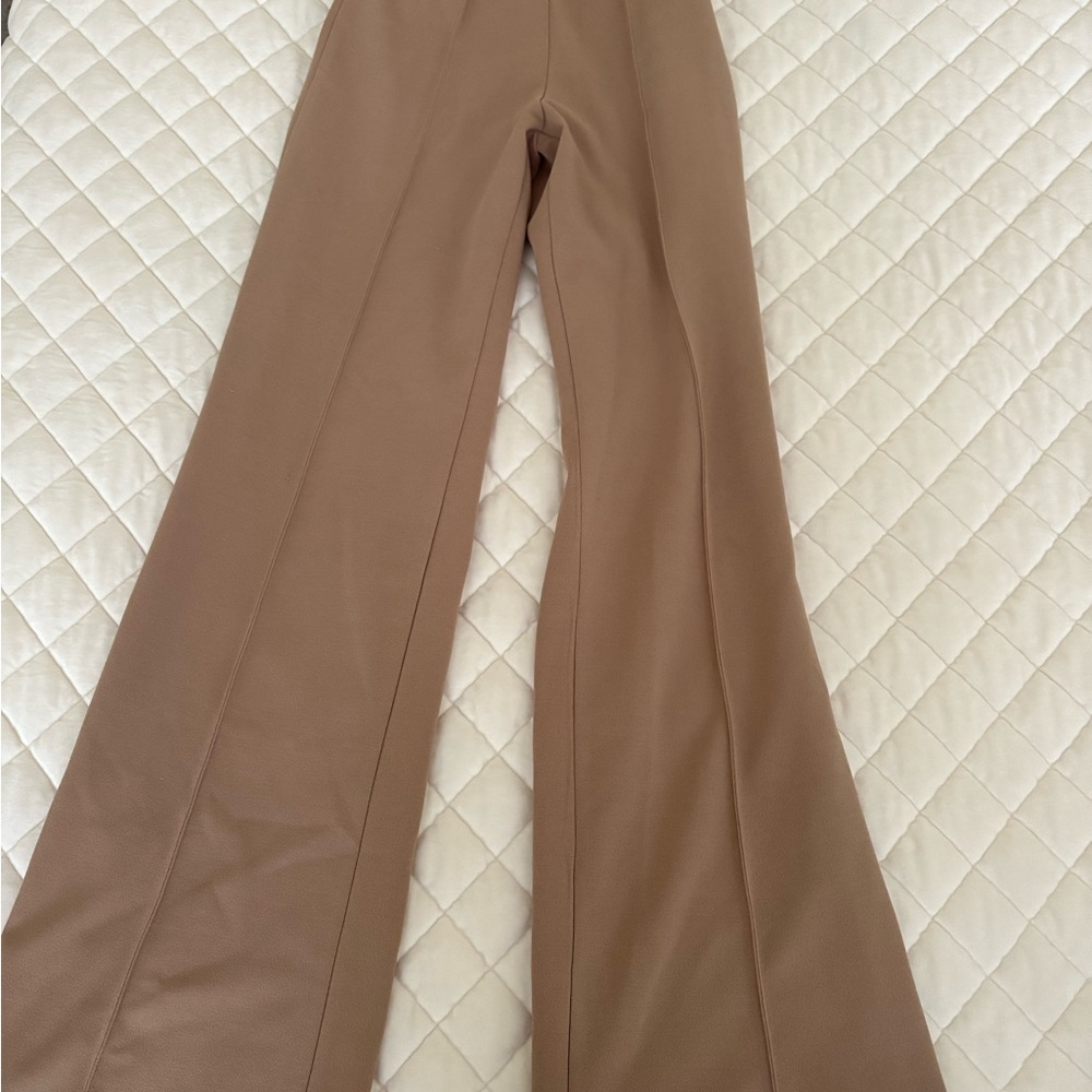 Fashion Nova Tan Flare Boot Cut Pants